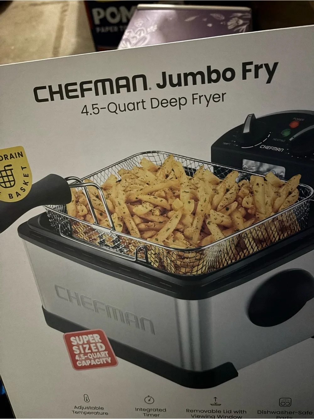 Silver & Black Deep Fryer - 4.5-Quart Capacity